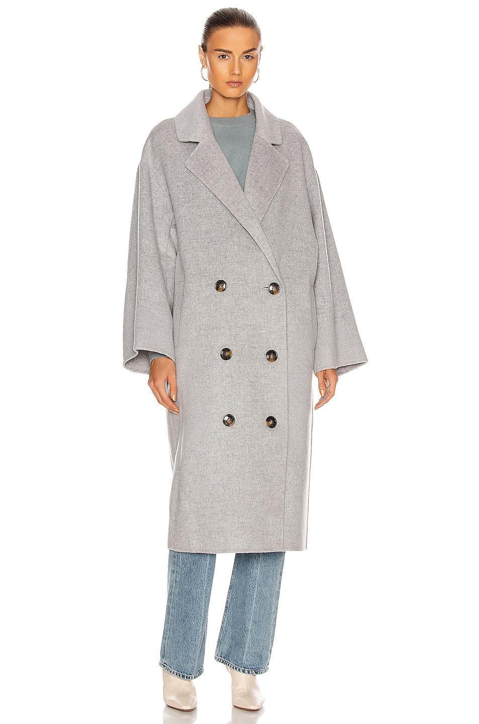 Loulou Studio Double Breasted Wool & Cashmere Coat Product Image