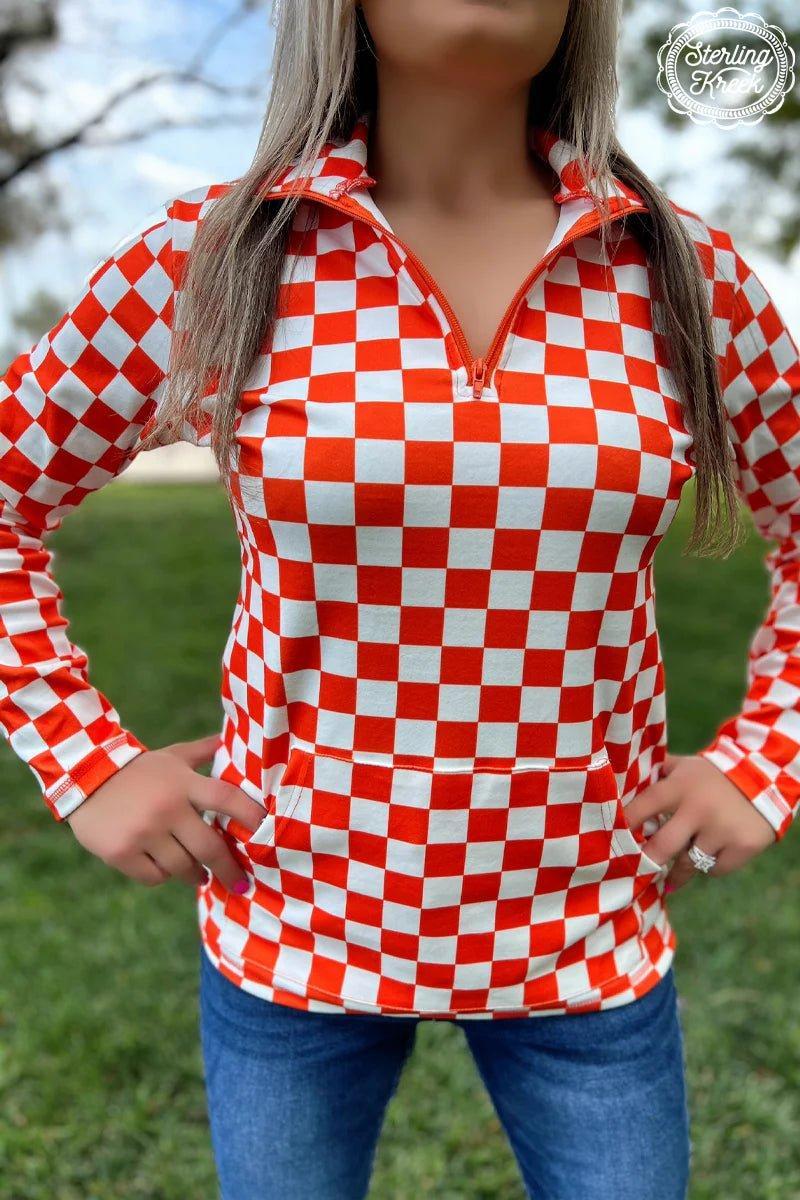 Sterling Kreek Orange & White Pep Rally Pullover Product Image