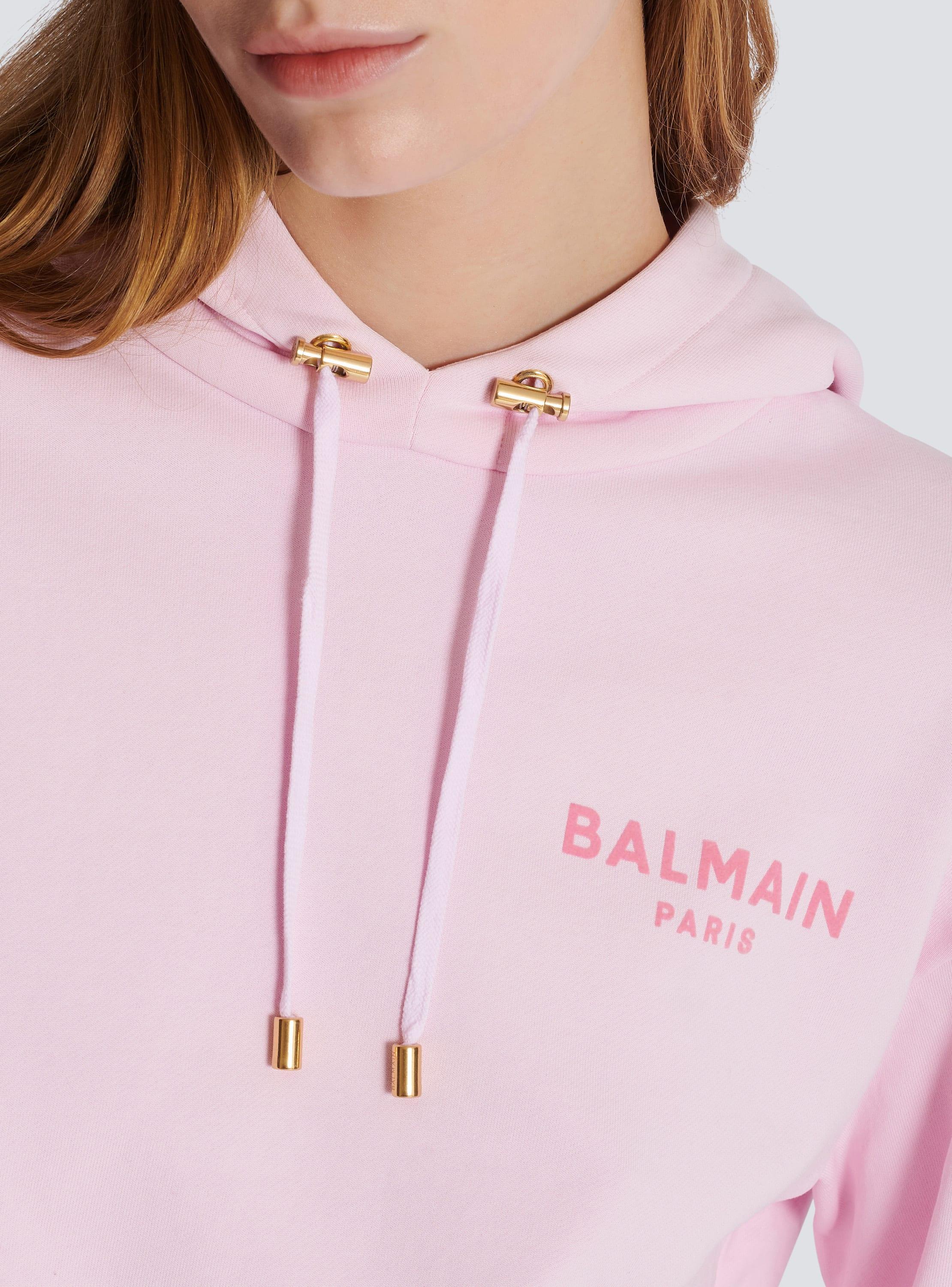 Flocked Balmain Paris hoodie Product Image