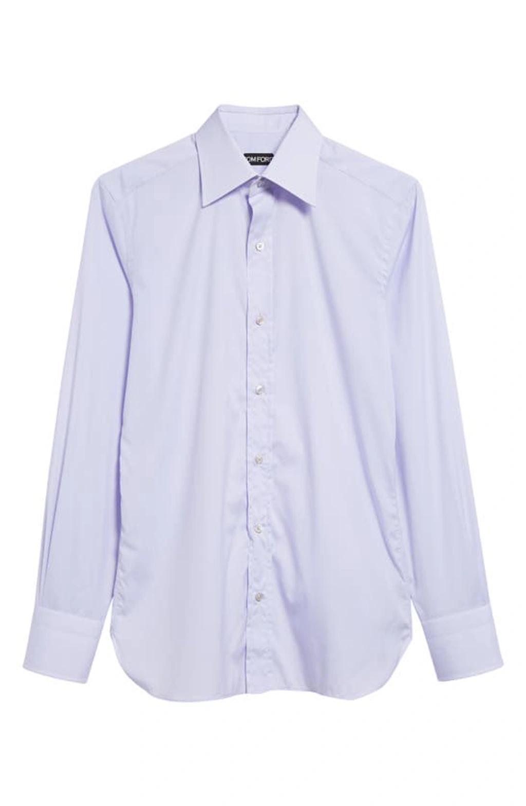 Slim Fit Poplin Button-up Shirt In Ice Lavender Product Image