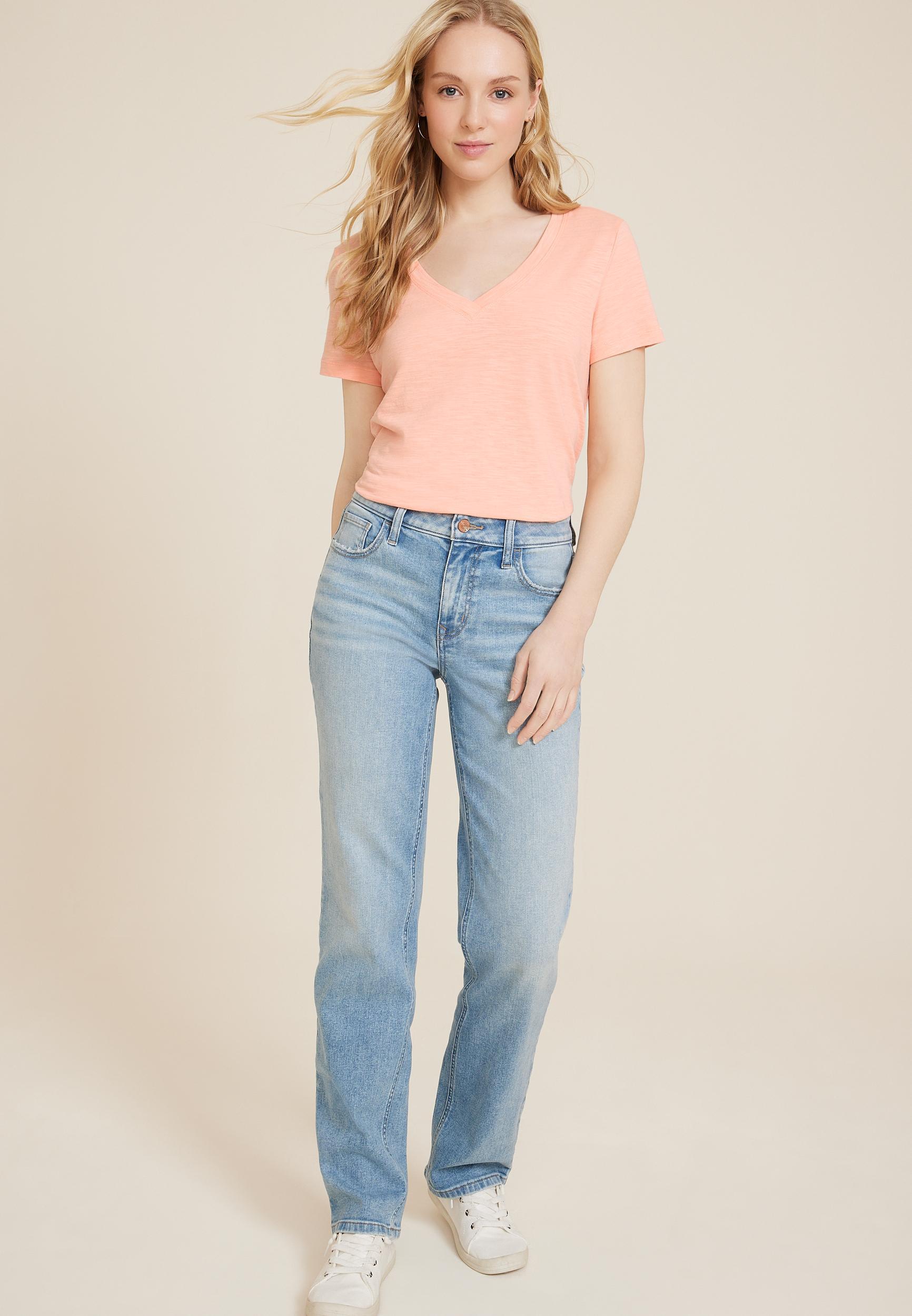 m jeans by maurices™ 90s Light High Rise Straight  Jean Product Image