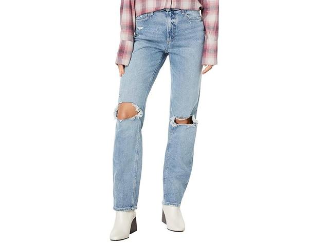 Paige 30 High-Rise Noella w/ Cross-Back Belt Loops in Ravenna Destructed (Ravenna Destructed) Women's Jeans Product Image