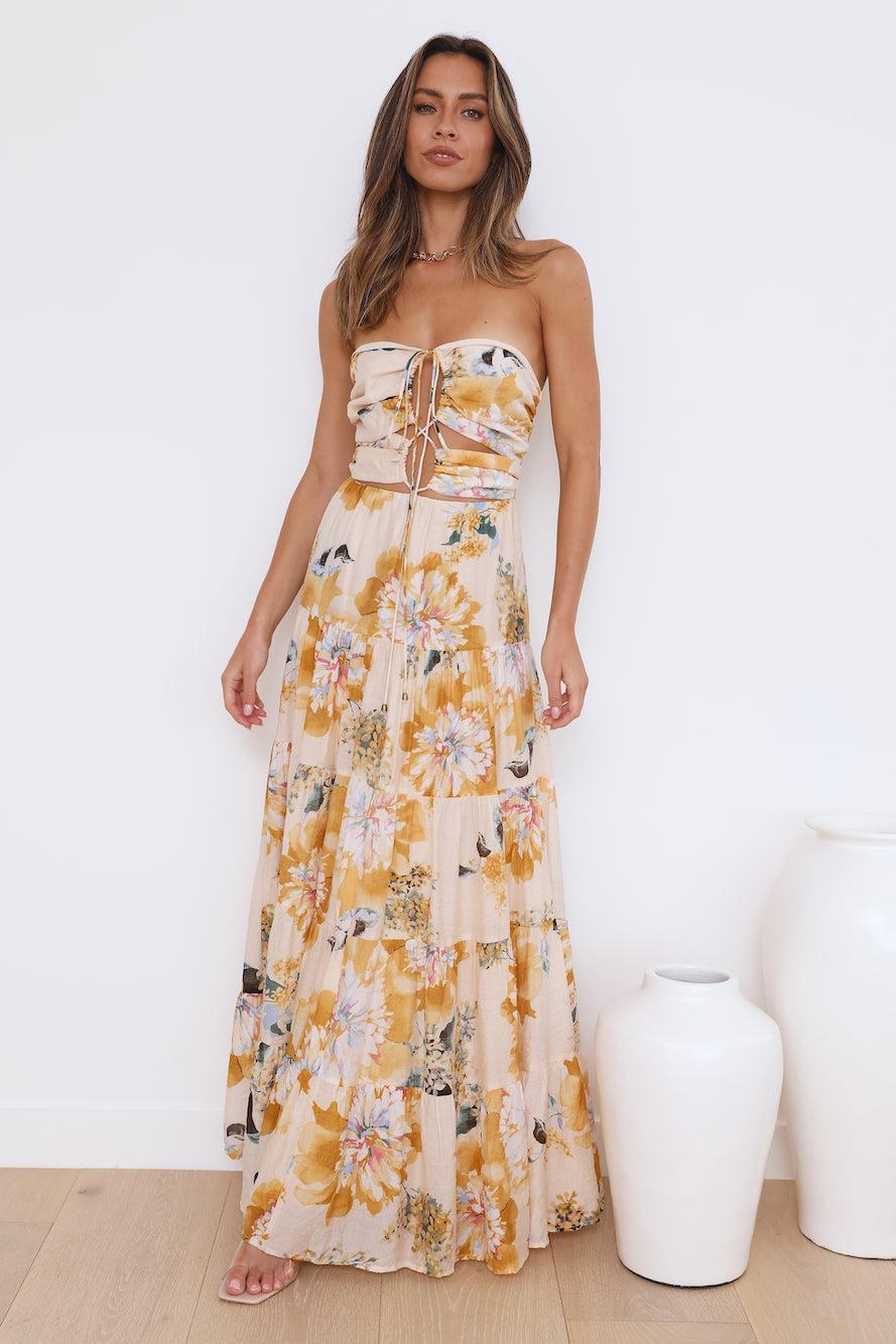 Dream Look Maxi Dress Yellow Product Image