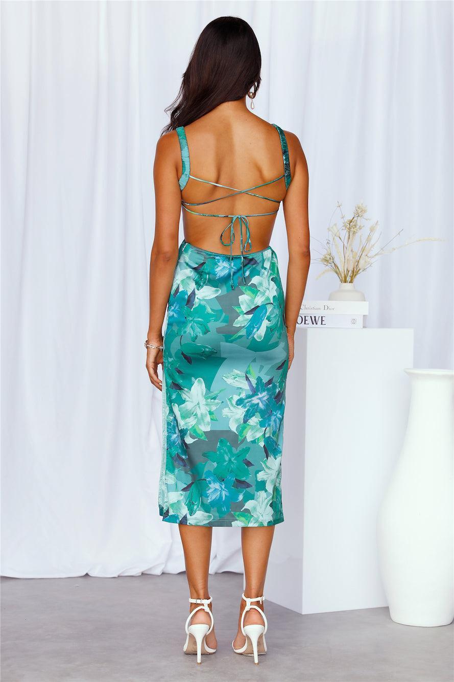 LA Lover Midi Dress Green Product Image