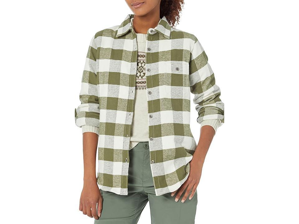 Dovetail Workwear Givens Workshirt (Green/Cream Buffalo Check) Women's Clothing Product Image