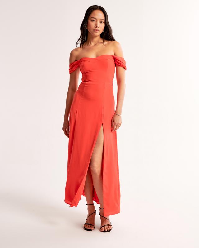 The A&F Camille Off-The-Shoulder Maxi Dress Product Image