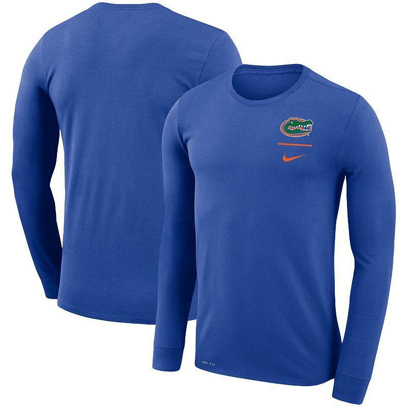 Mens Nike Royal Florida Gators Logo Stack Legend Performance Long Sleeve T-Shirt Product Image