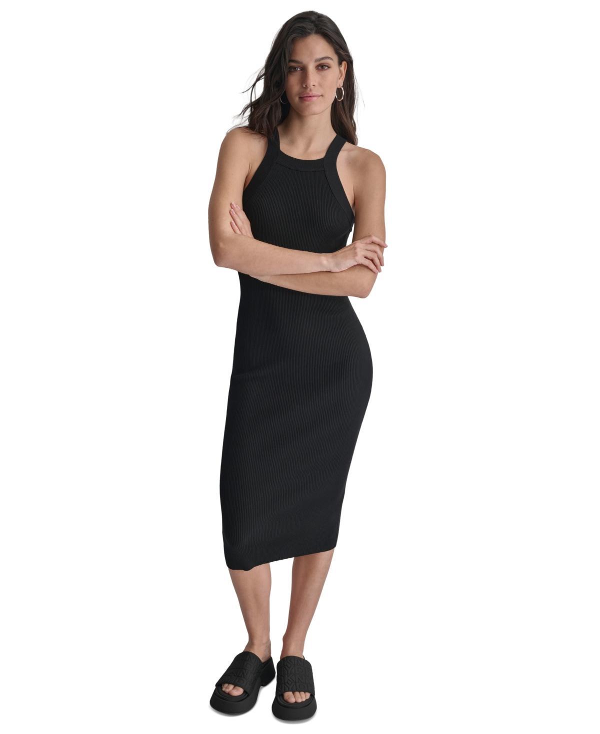 Women's Ribbed Knit Sleeveless Bodycon Dress Product Image