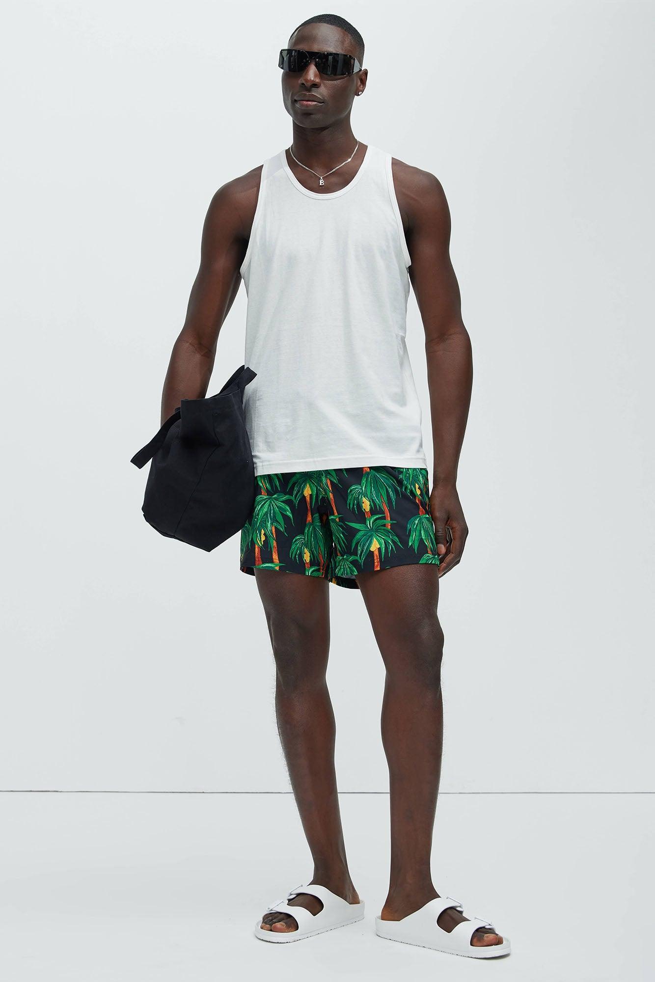 Aria Palm Swim Trunks - Multi Color Product Image