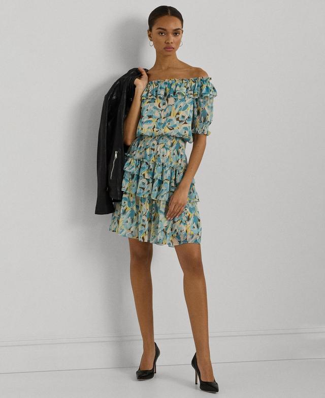 Women's Ruffled Tiered Fit & Flare Dress Product Image