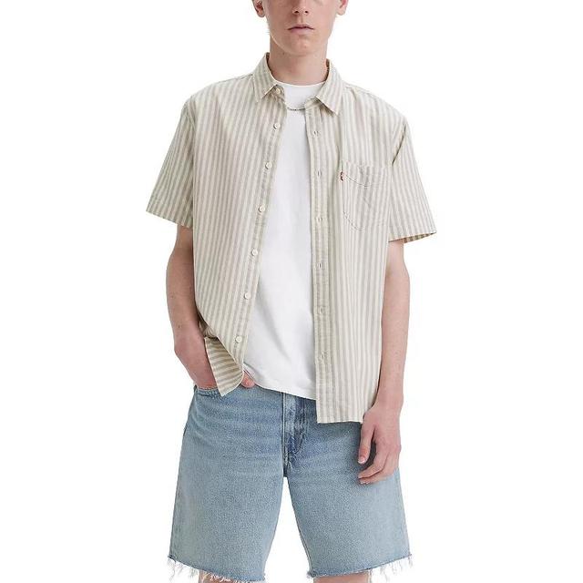 Levis Classic Fit Short Sleeve Striped Woven Shirt Product Image