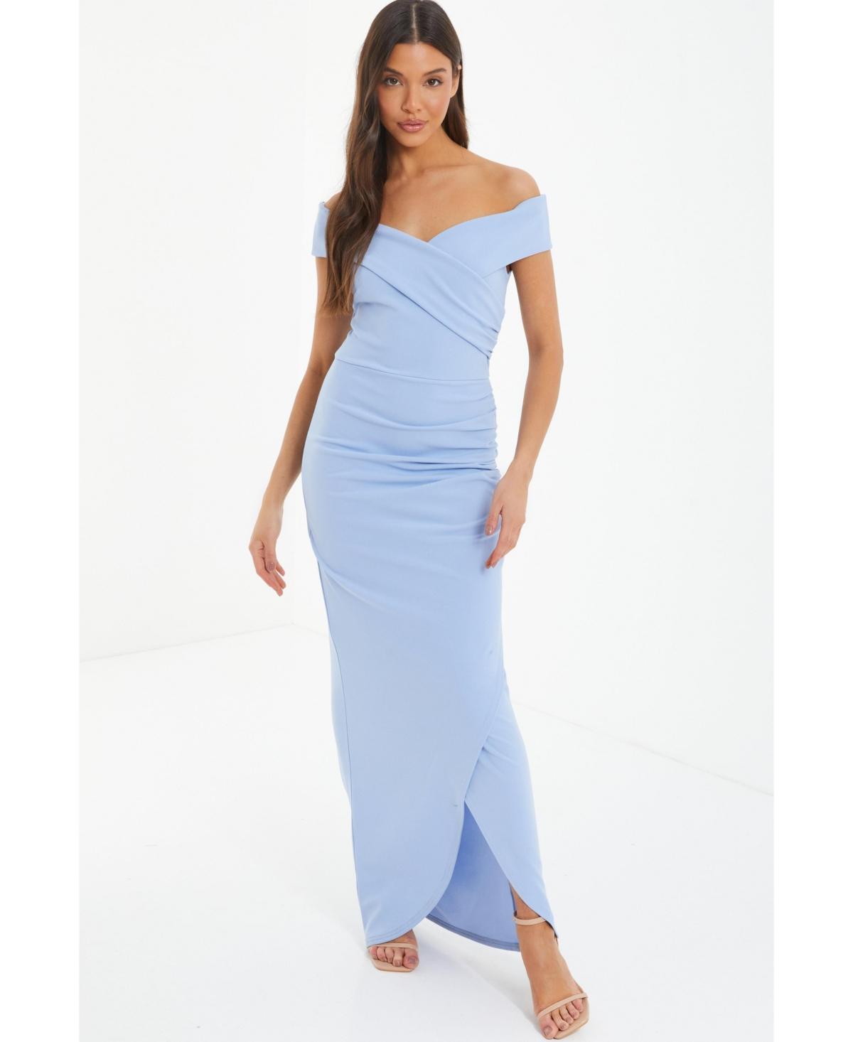 Womens Bardot High Slit Maxi Dress Product Image