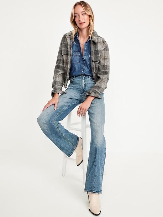 Classic Button-Down Jean Shirt Product Image