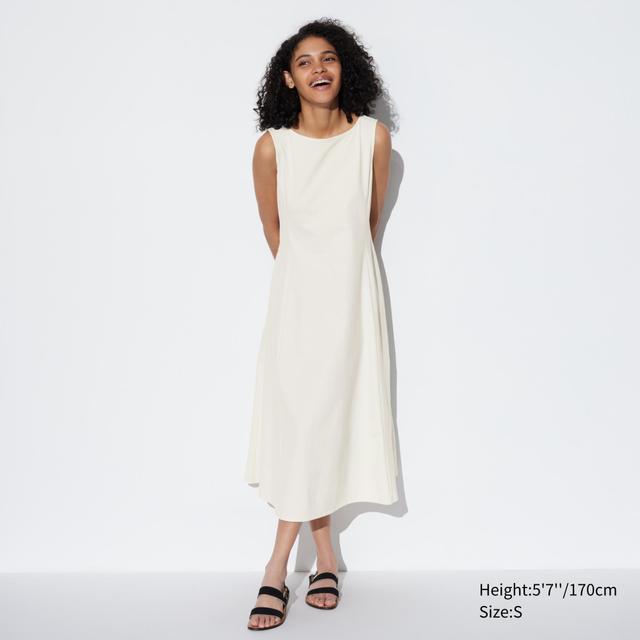 Womens Ultra Stretch Airism Sleeveless Dress with Quick-Drying Off White 2XS UNIQLO US Product Image