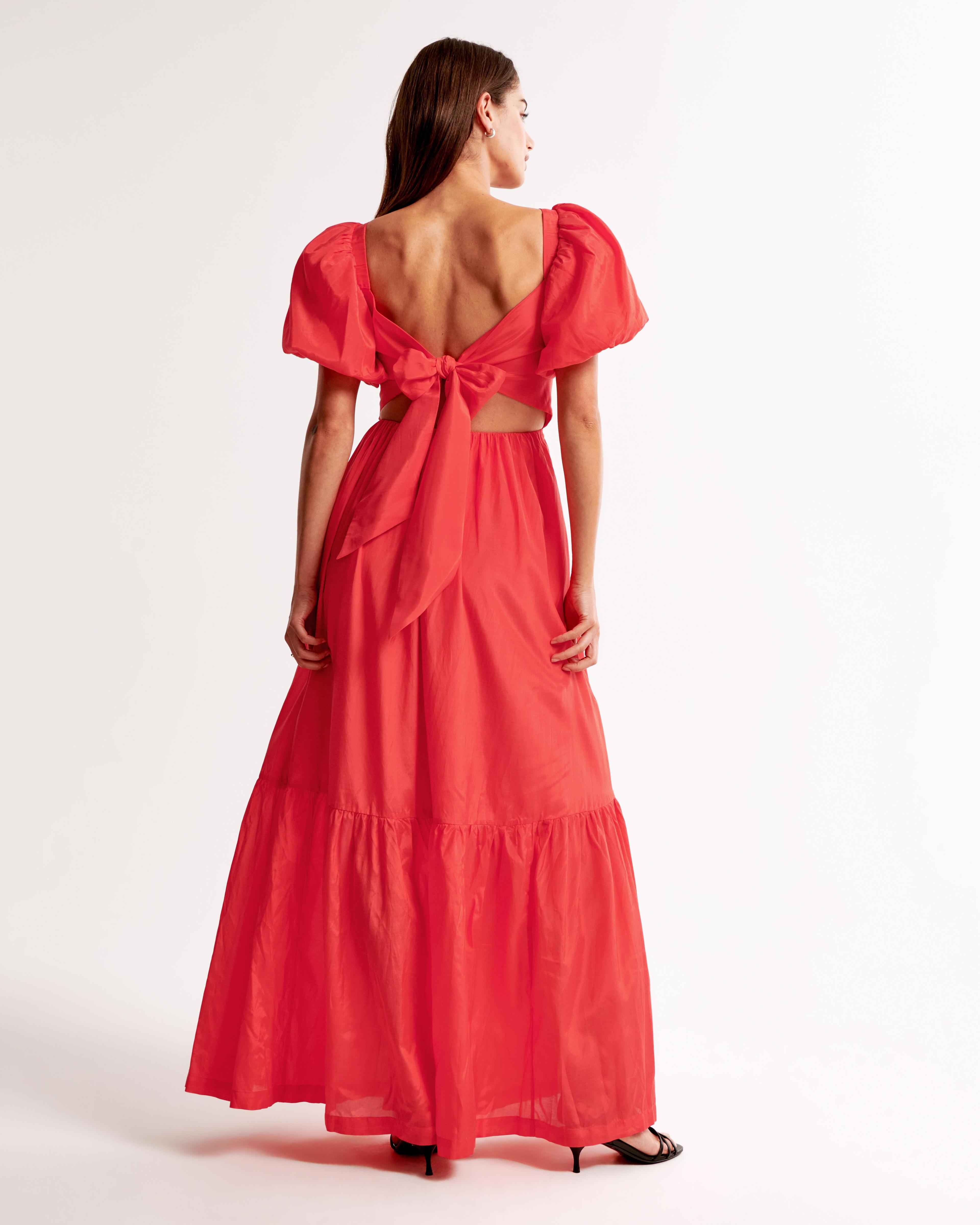 The A&F Emerson Drama Bow-Back Maxi Dress Product Image