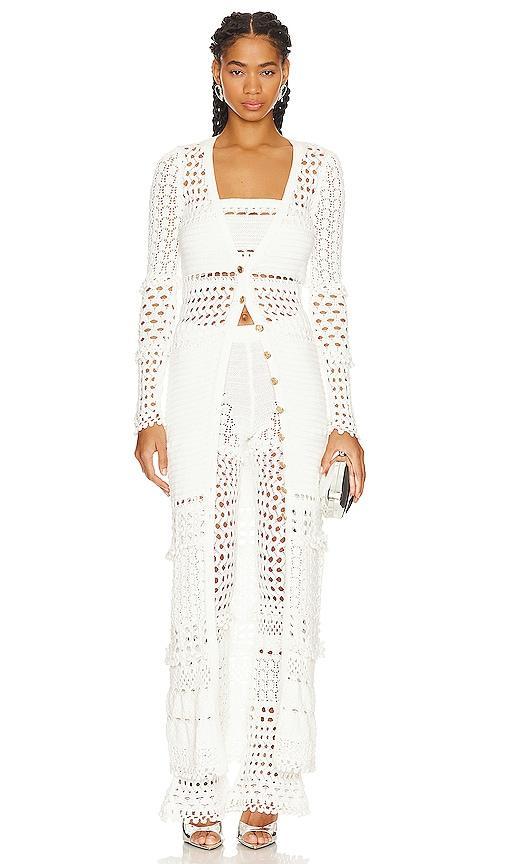 retrofete Alaia Cardgian in White. Size L, M, S, XS, XXS. Product Image