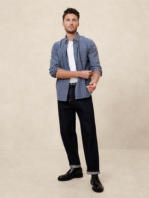 Slim Lightweight Flannel Shirt Product Image