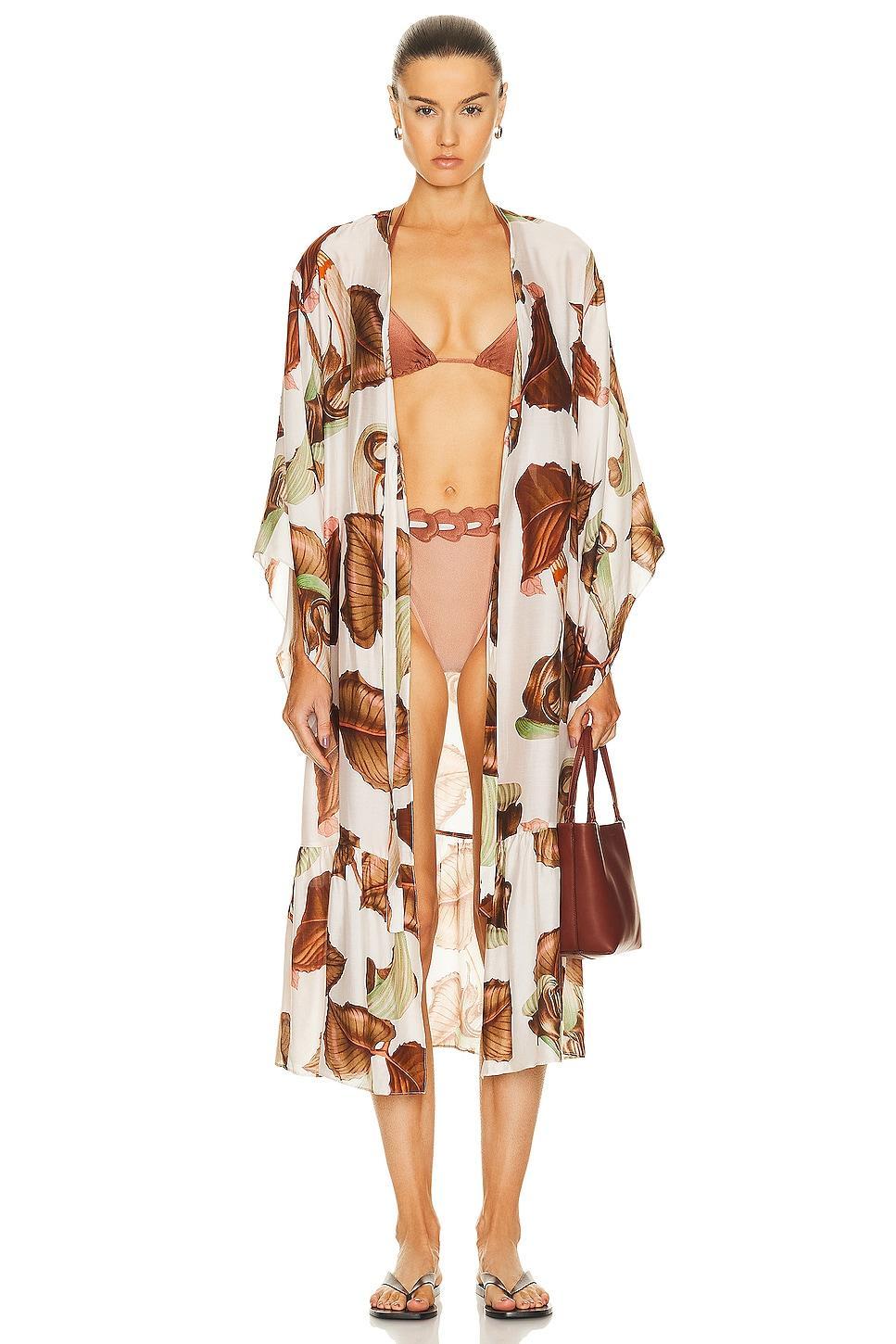 ADRIANA DEGREAS Arisaema Long Robe White. (also in ). Product Image