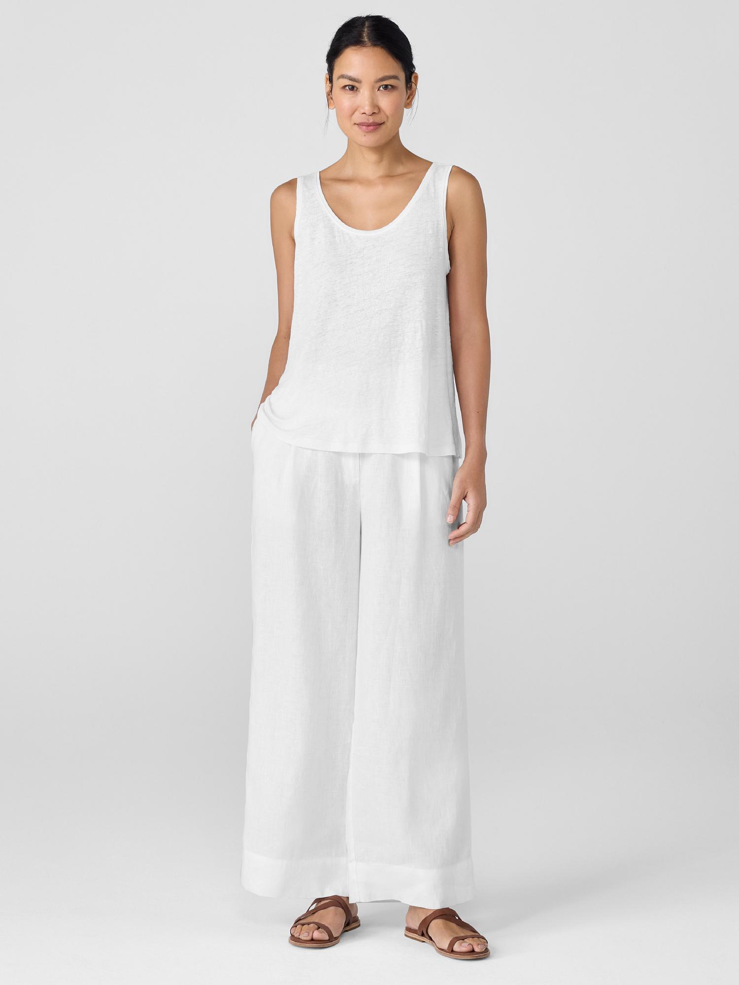 EILEEN FISHER Organic Linen Jersey Tankfemale Product Image