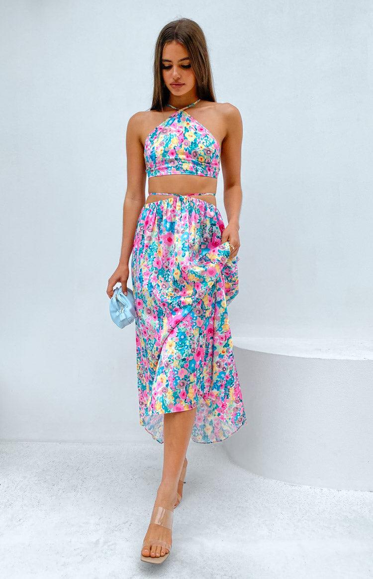 Spring Bouquet Floral Halter Top Product Image