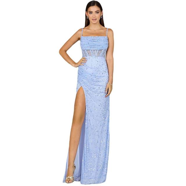 Women's Elegant Corset Gown with Slit Product Image