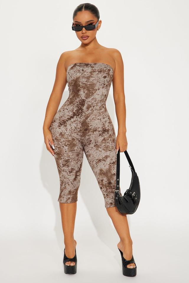 Chelsea Capri Jumpsuit - Mocha Product Image