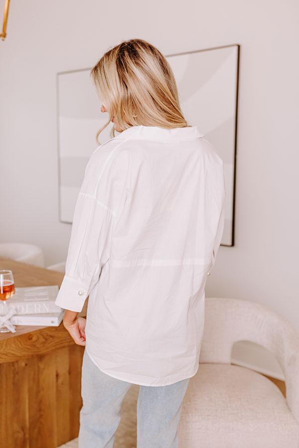 Manhattan Meeting Shift Top In White Product Image