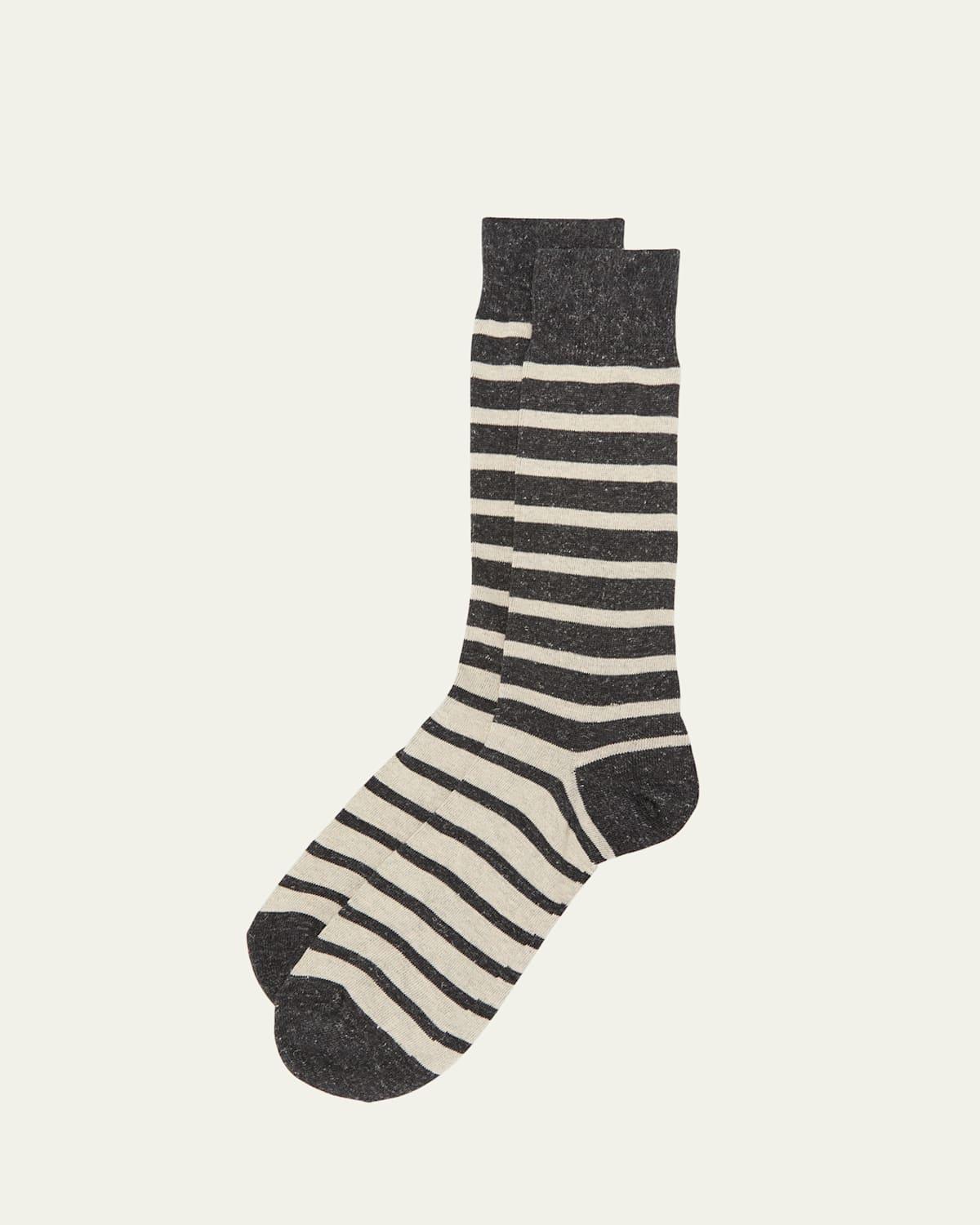 Mens Geoffrey Breton Stripe Crew Socks Product Image