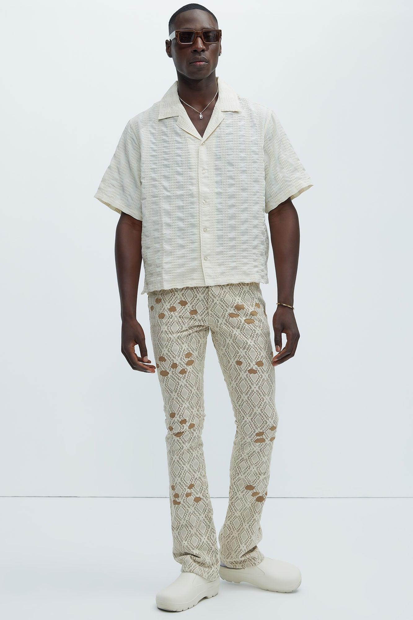 Runway Textured Shirt - Off White Product Image