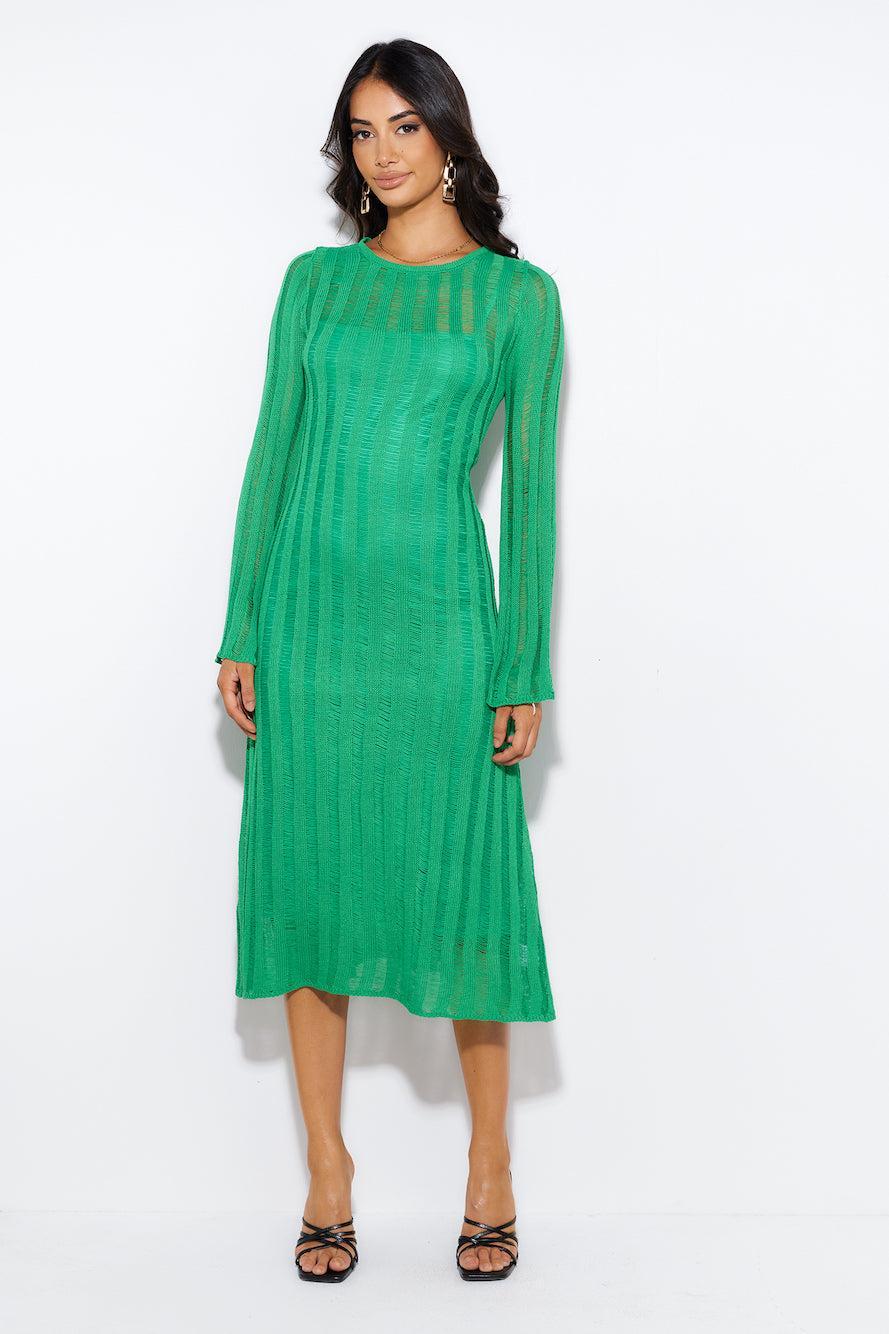 Washed Up Maxi Dress Green Product Image