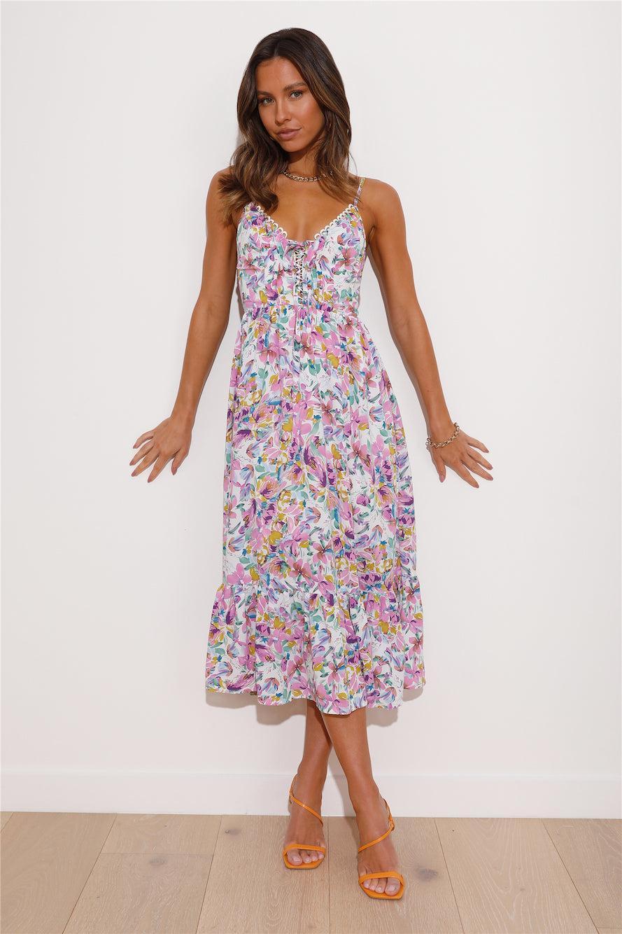 Blooming Scent Midi Dress White Product Image