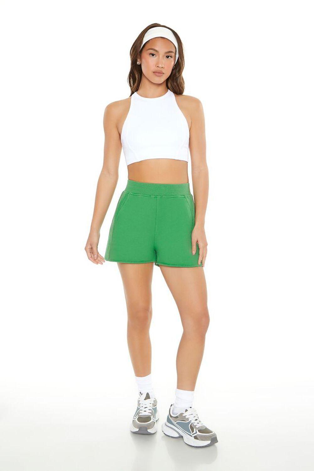 Active French Terry Raw-Cut Shorts | Forever 21 Product Image