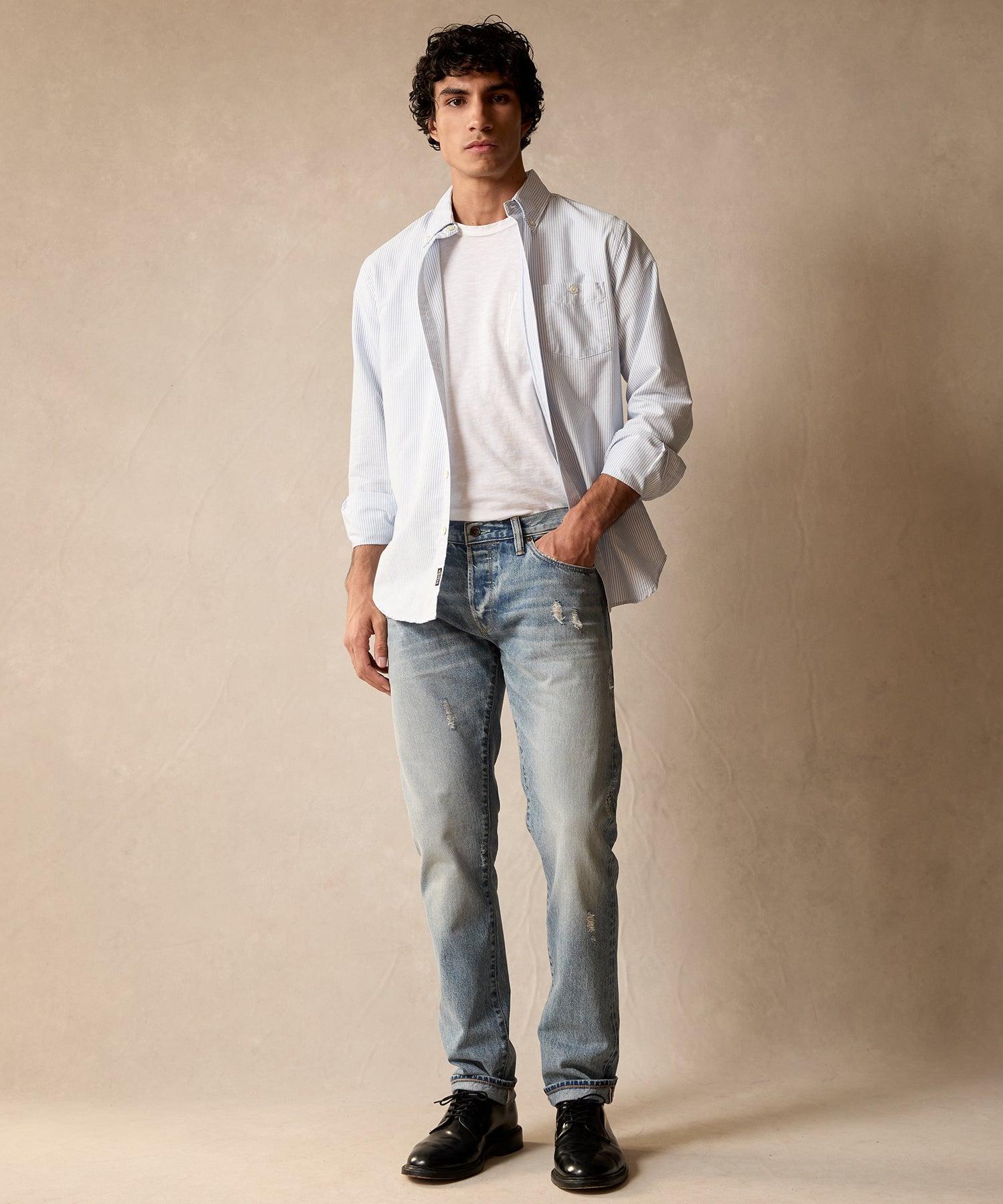 Slim Selvedge Jean in Destroyed Broome Wash Product Image