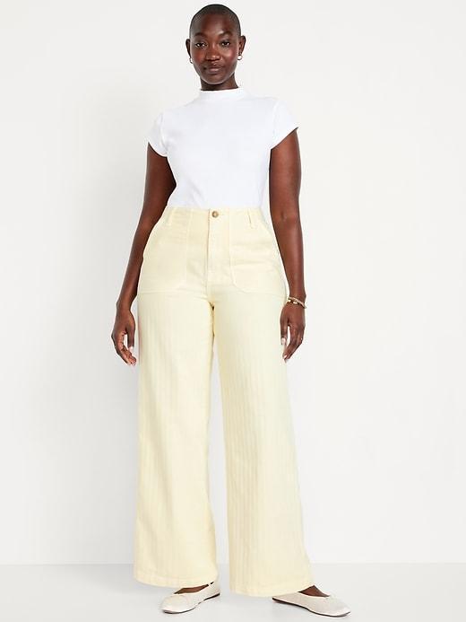 High-Waisted Baggy Wide-Leg Jeans Product Image