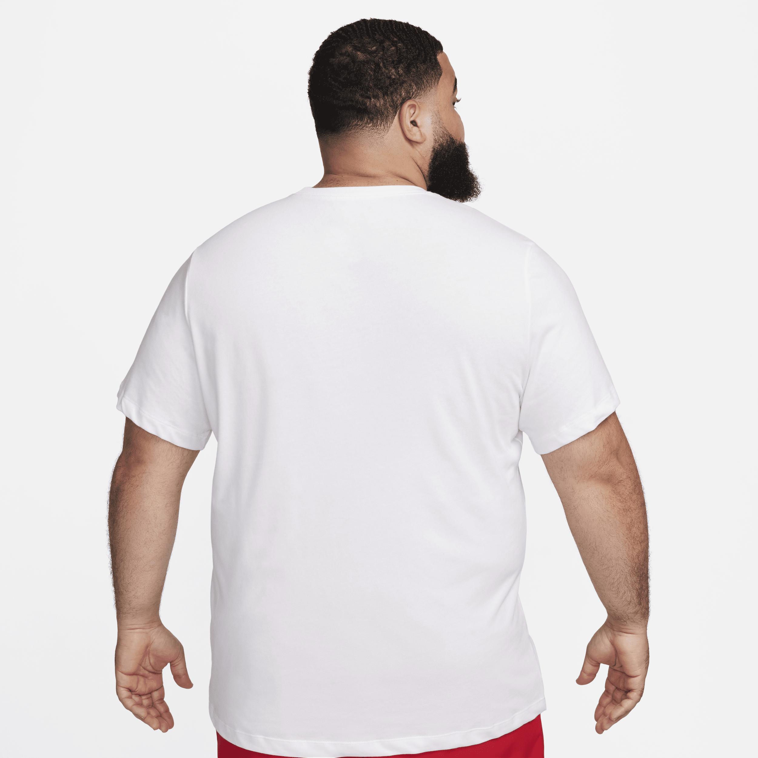 NIKE Men's Dri-fit Logo Fitness T-shirt In White Product Image