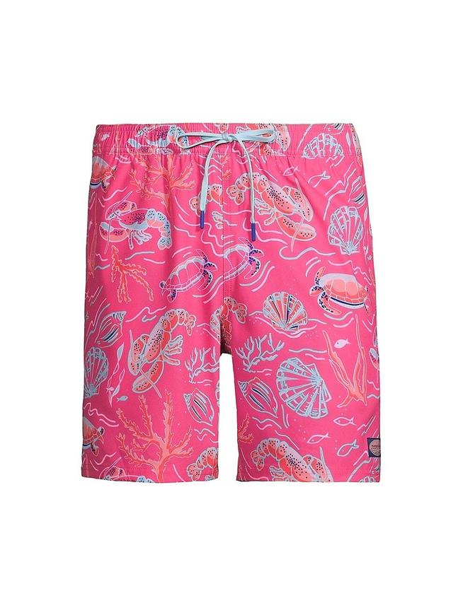 Mens Chappy Printed Swim Trunks Product Image