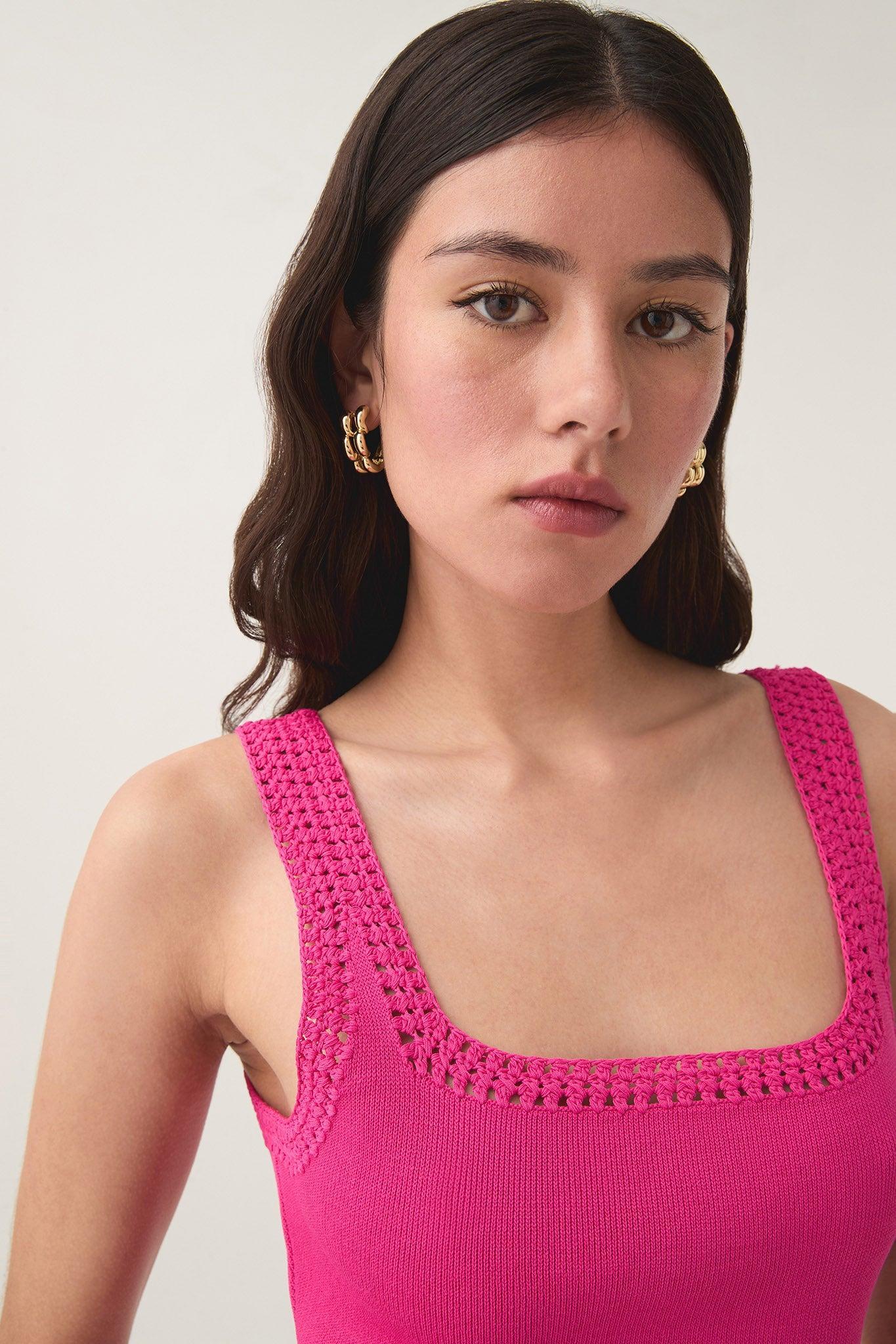 Tazia Crocheted Edge Tank Product Image