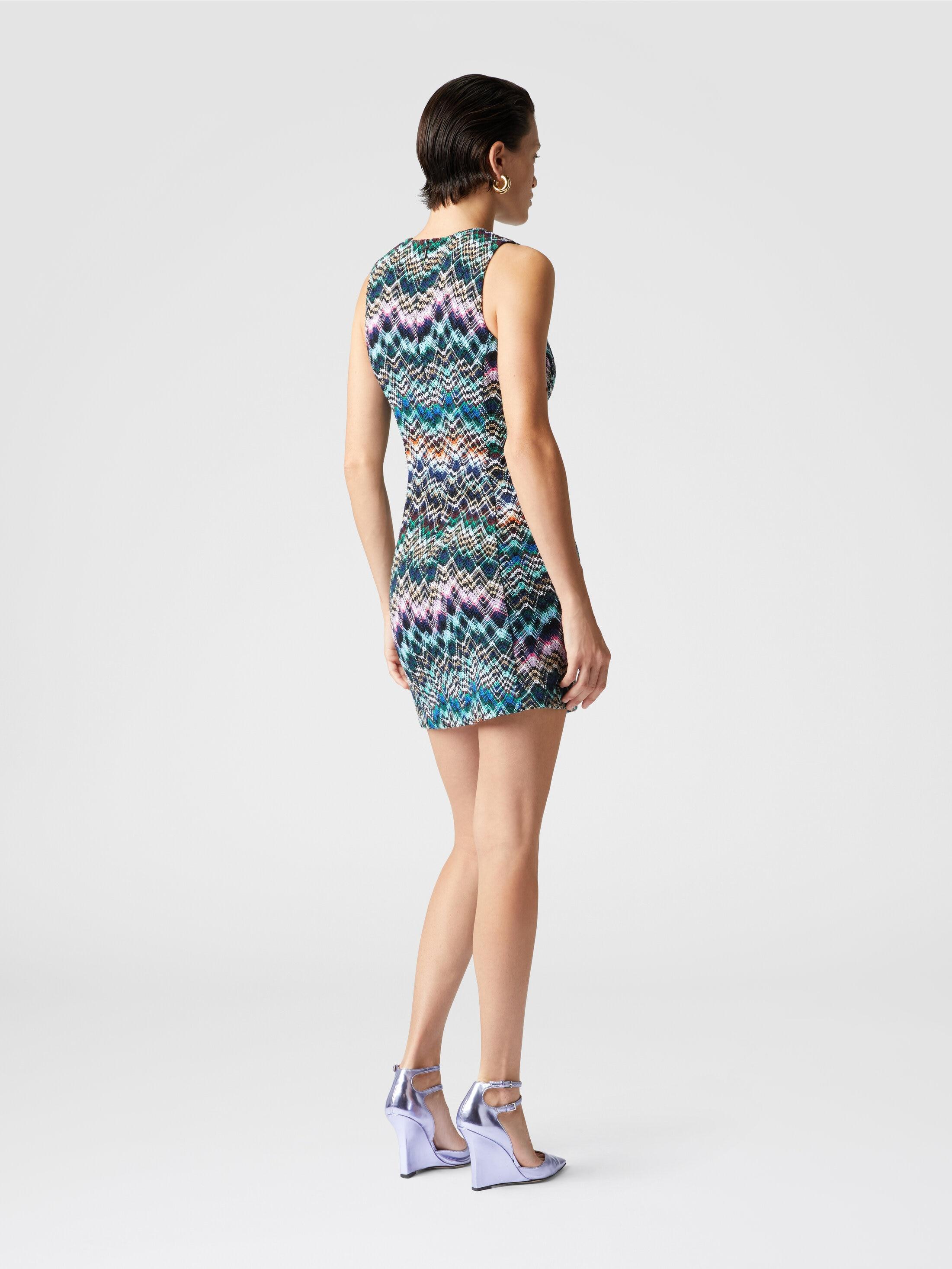 Sleeveless mini-dress in wool and cotton Product Image