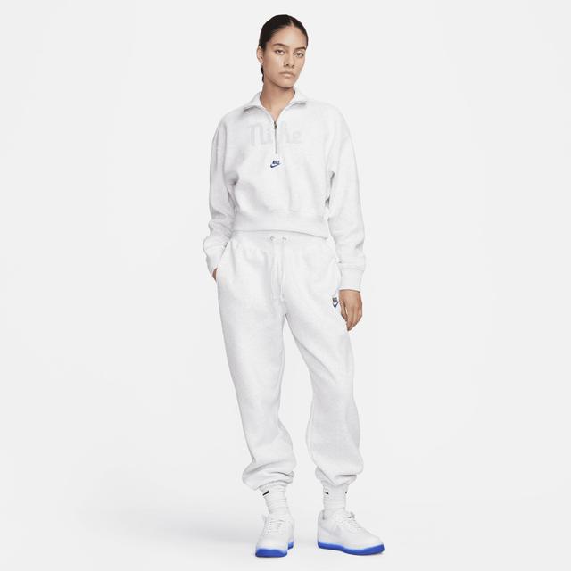 Women's Nike Sportswear Oversized 1/2-Zip Crop Fleece Sweatshirt Product Image