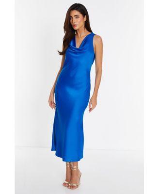 Quiz Womens Satin Slip Midi Dress Product Image