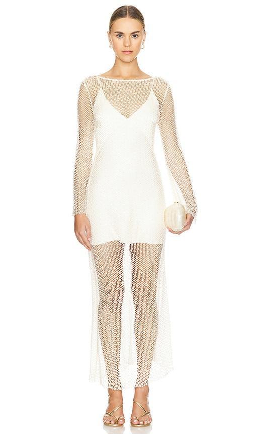 Kiara Long Sleeve Sheer Maxi Dress Product Image