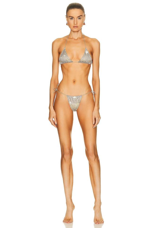 Santa Brands Orchid Bikini Set in Metallic Neutral Product Image