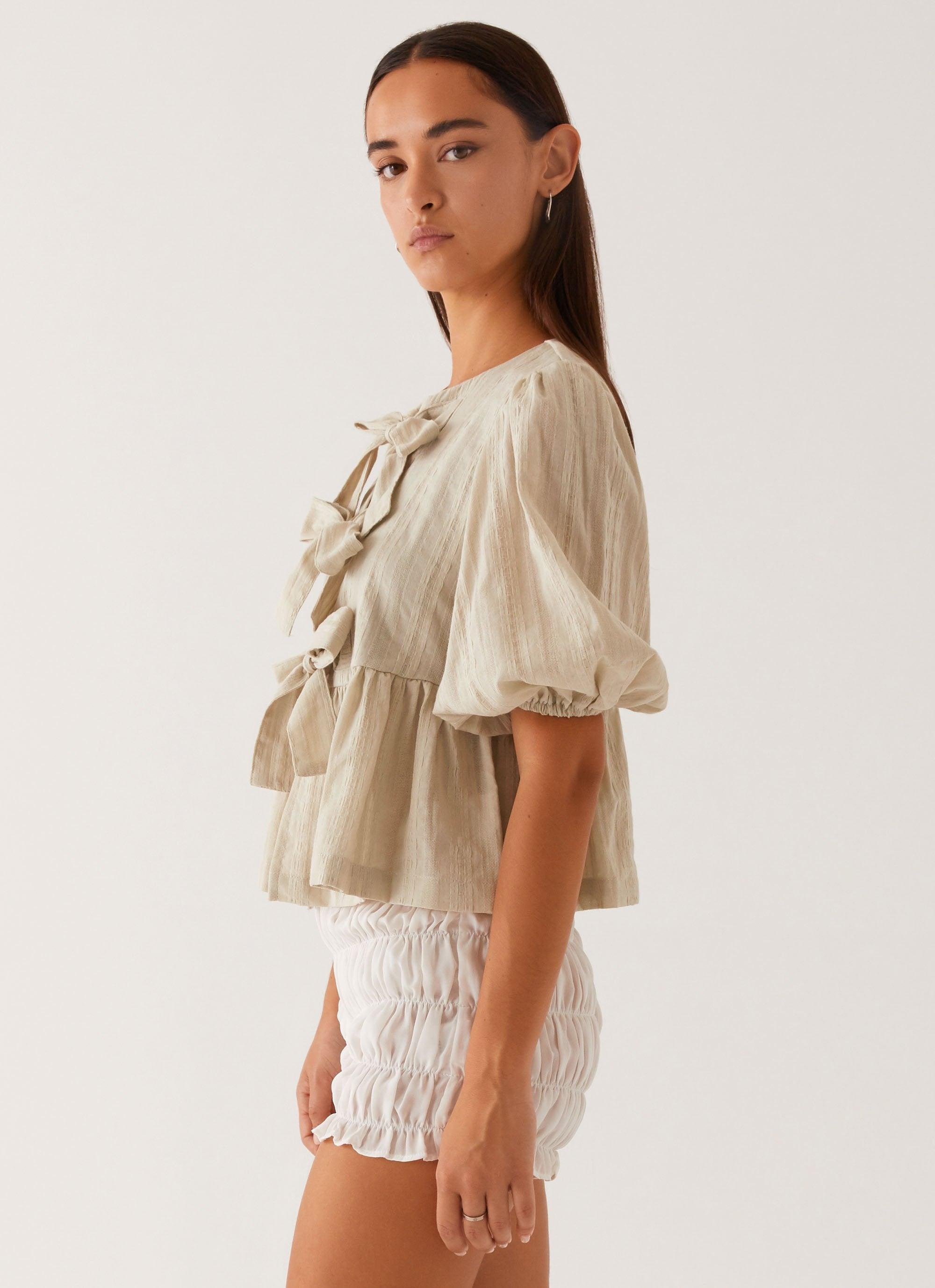 Western Wind Tie Top - Sage Product Image