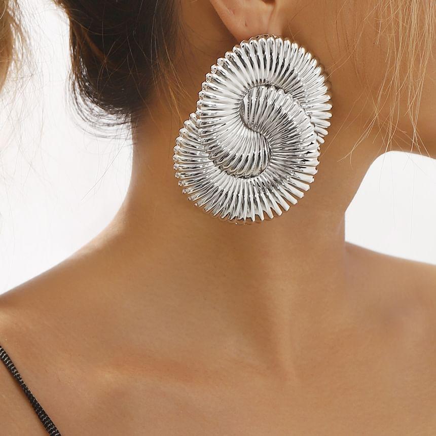 Textured Round Drop Earring Product Image