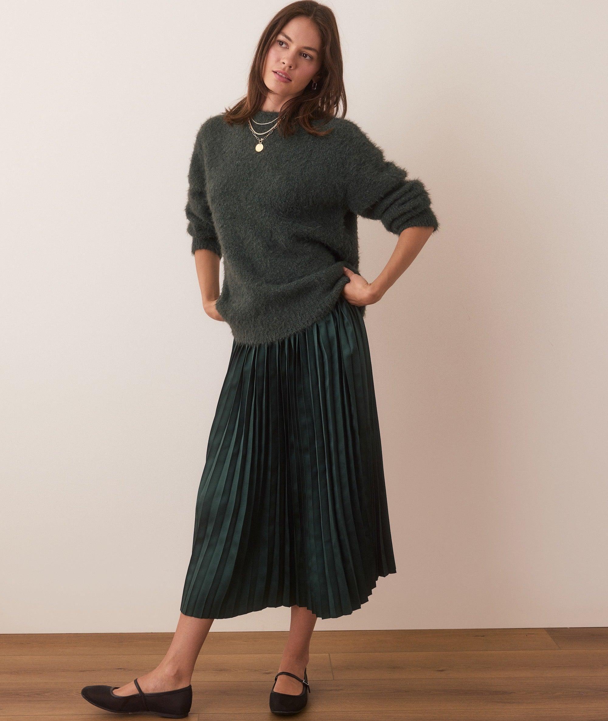 Chelsea Pleated Midi Skirt Product Image