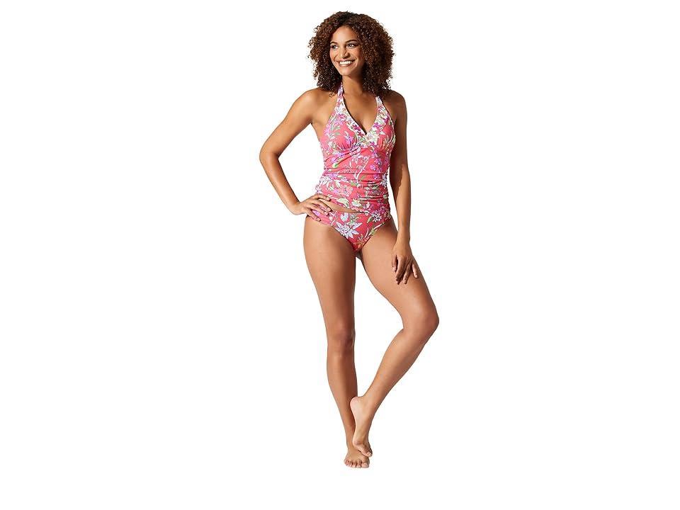 Tommy Bahama Summer Floral Reversible Tankini (Coral Coast Reversible) Women's Swimwear Product Image