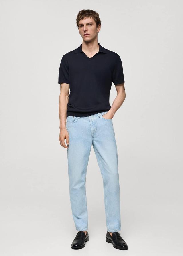 MANGO MAN - Regular fit light washed jeans light blueMen Product Image