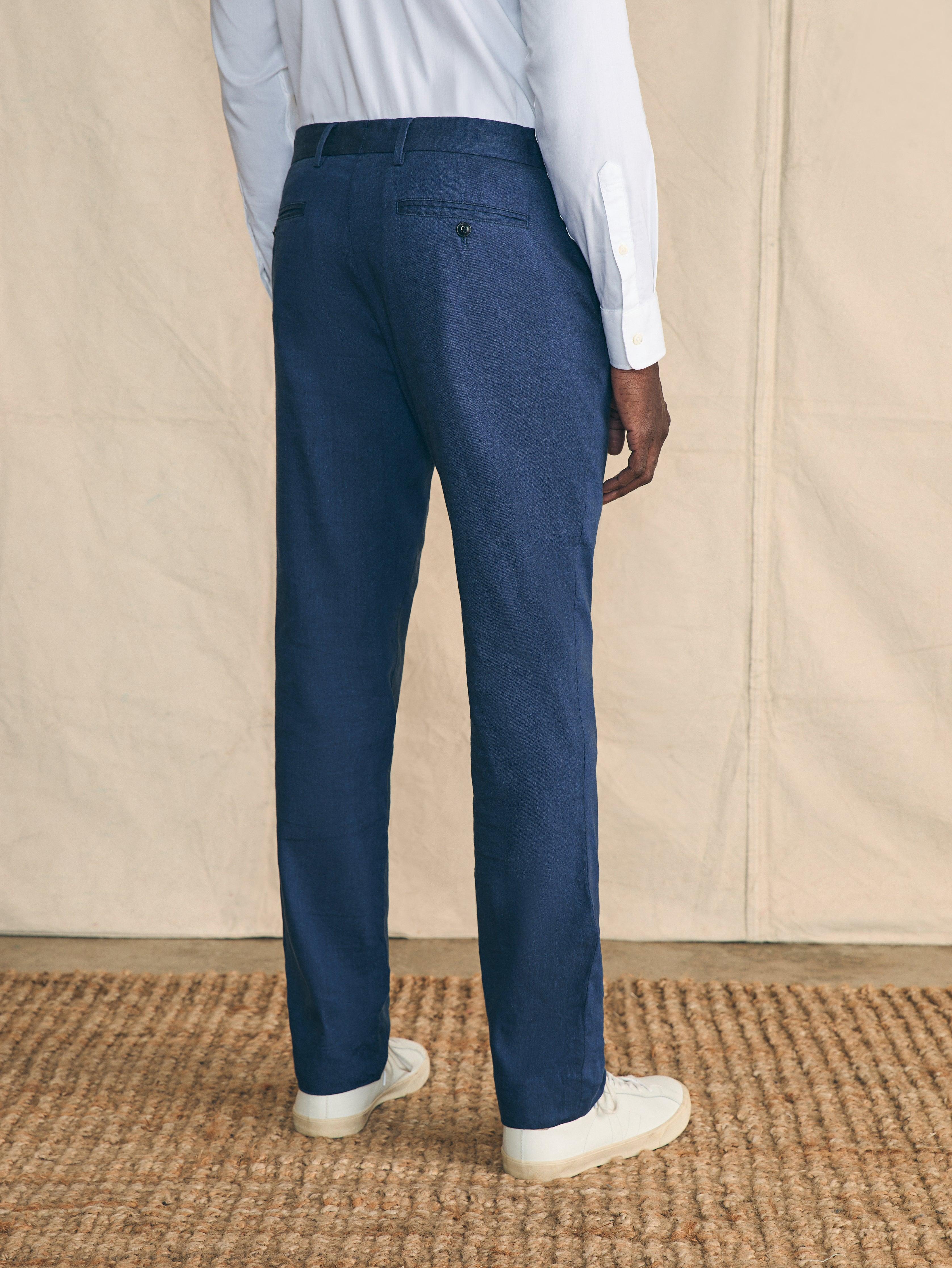 Movement™ Flex Linen Trouser - Deep Sea Navy Male Product Image