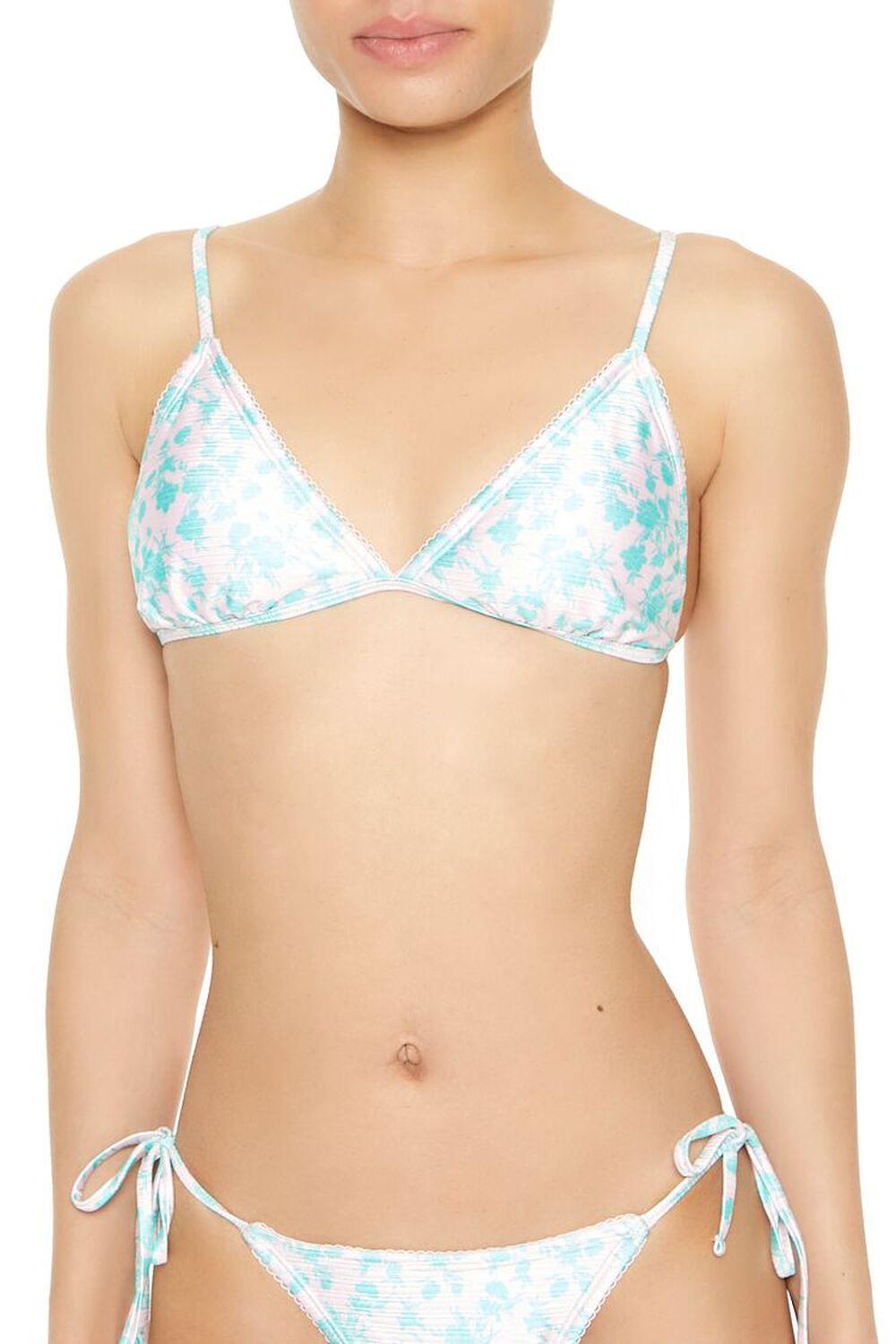 Floral Print Triangle Bikini Top | Forever 21 Product Image