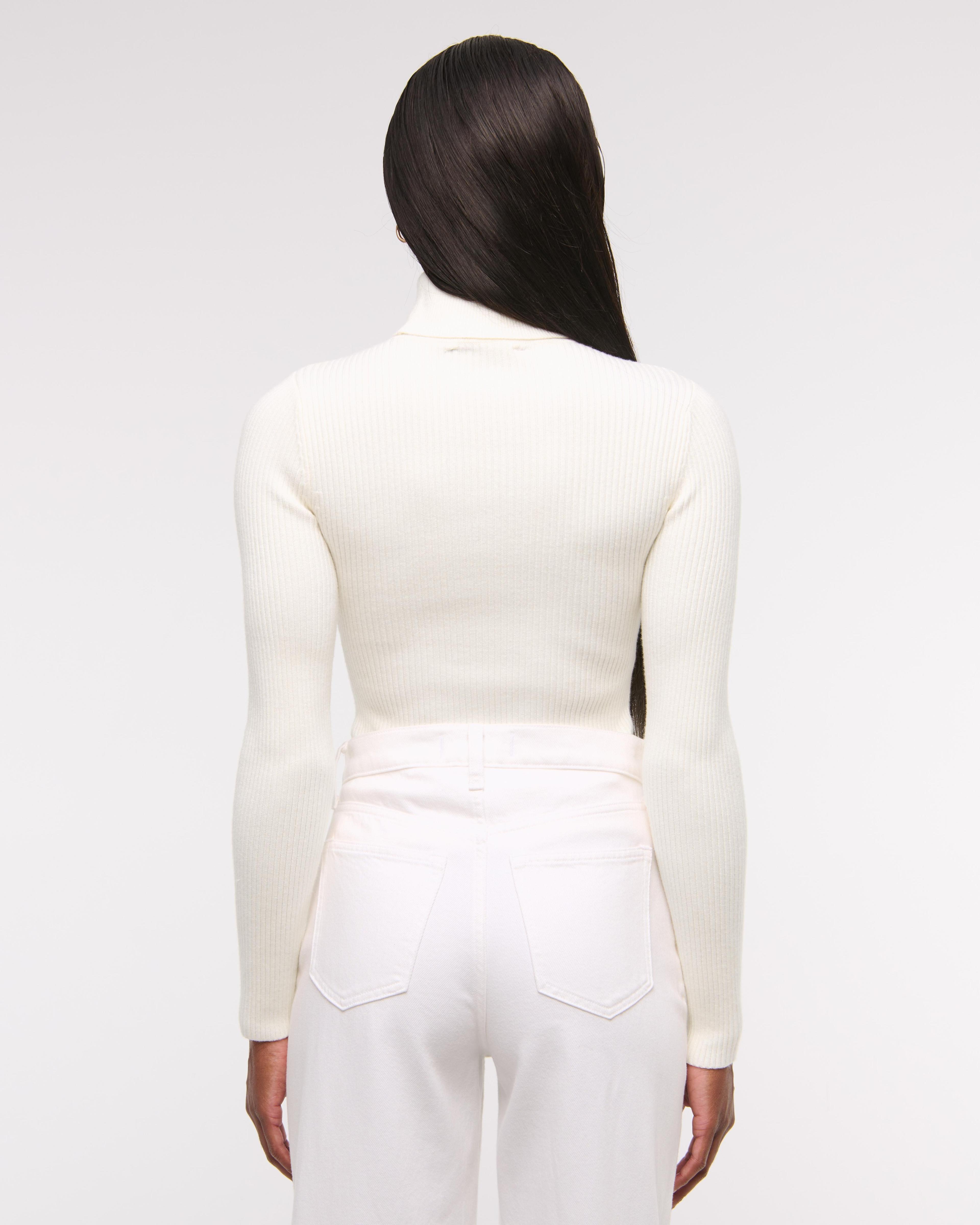 LuxeLoft Slim Ribbed Turtleneck Top Product Image